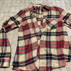 Plaid Button-Up Shirt